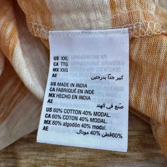 NWT Style & Co. Women's Striped Rugby Shirt in Oatmeal Size XXL - Picture 5 of 6